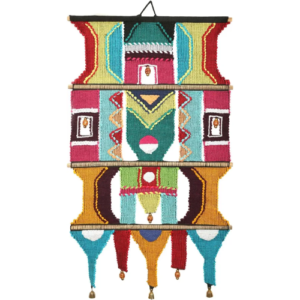 Handmade Wall-Hanging with Wooden Beads