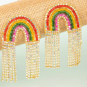 Women & Girls Stunning Rainbow Handmade Beaded Earrings